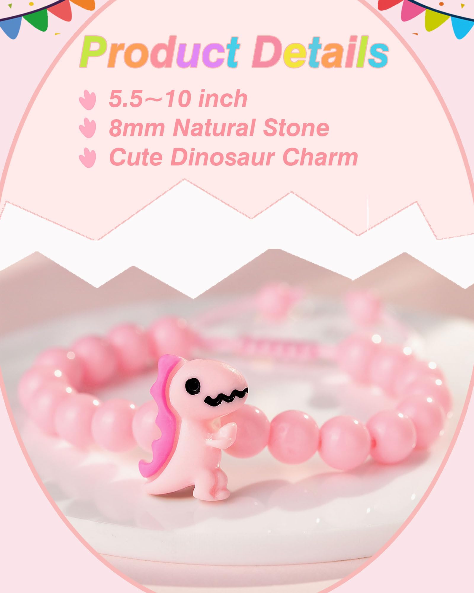 Dinosaur Bracelet for Kids - Boys & Girls Graduation Gift, Class of 2024 - Perfect for Preschool, Kindergarten & School Celebrations