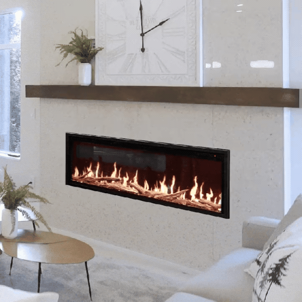 Modern Flames Orion Slim Built-In/Wall Mounted Smart Electric Fireplace - Realistic Flame Effect for Living Room, Bedroom & Office - WiFi Enabled Virtual Fireplace with Adjustable Heat & Lighting