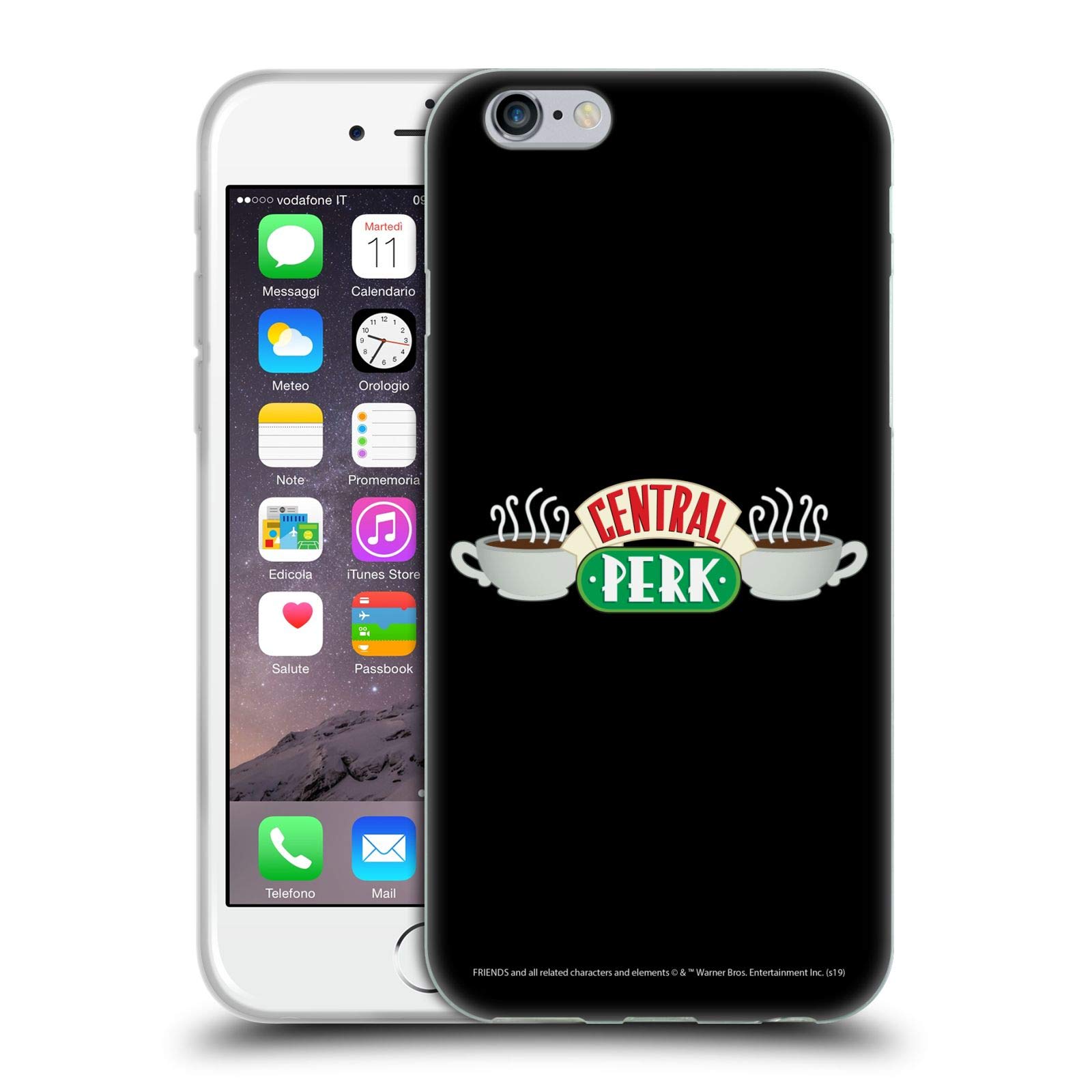 Officially Licensed Friends TV Show Central Perk Logo Soft Gel Case for Apple iPhone 6/6s - Durable Protection with Stylish Design, Perfect for Fans and Daily Use