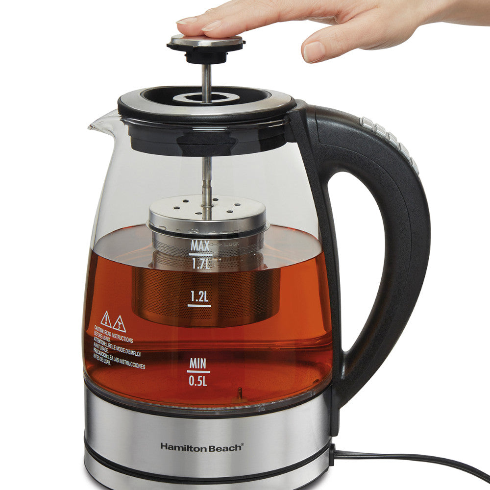 Best Hamilton Beach 1.7L Variable Temperature Electric Kettle with Removable Tea Infuser - Perfect for Home, Office & Tea Lovers (Model 40942C)