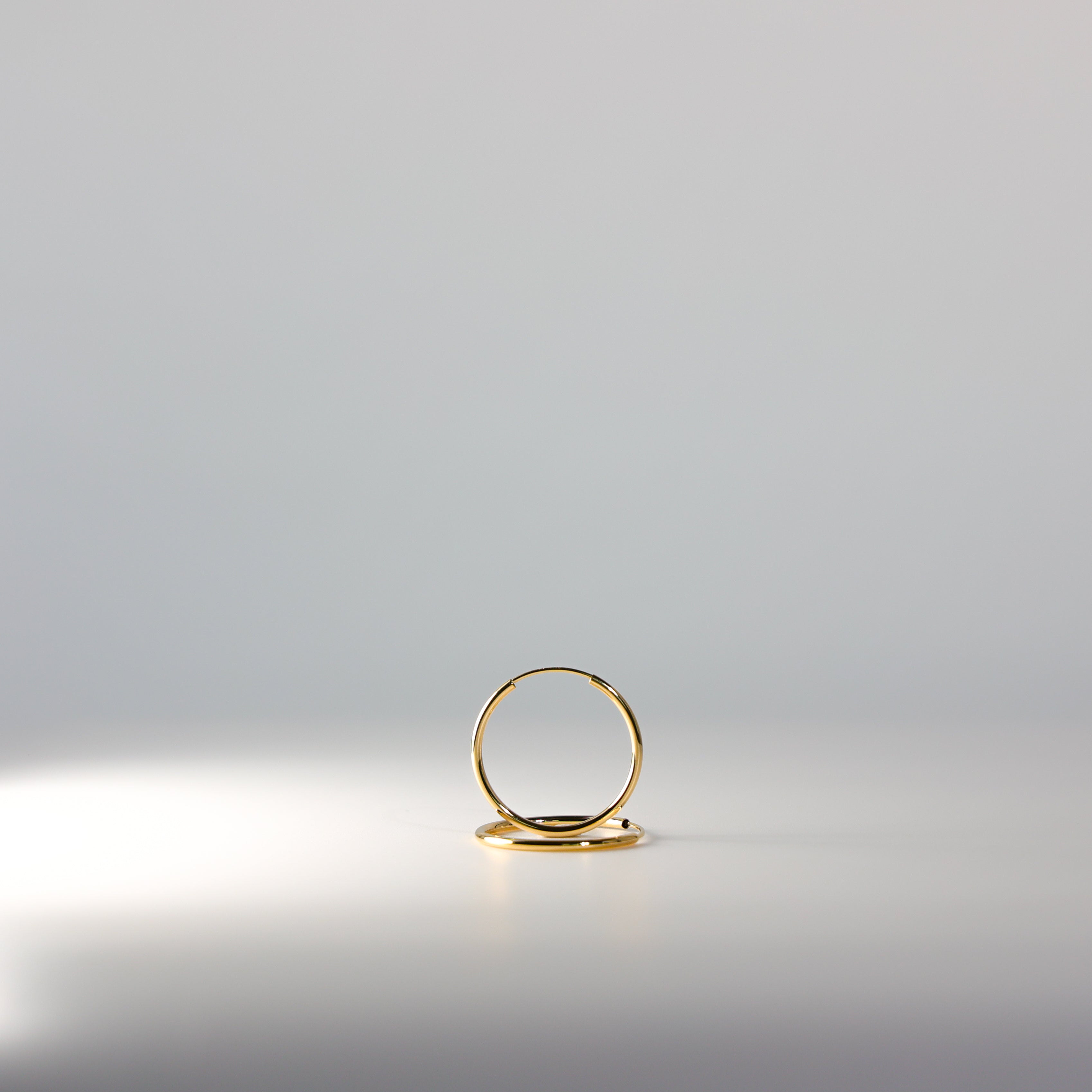 14K Gold 1.5mm Endless Hoop Earrings 25mm - Classic Circle Earrings for Women, Dainty Everyday Jewelry, Perfect Gift for Birthday, Anniversary & Valentine's Day
