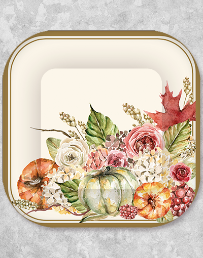 Bountiful Harvest Dinner Plates Set of 24 - Elegant Stoneware Plates for Thanksgiving, Christmas & Holiday Dining - Perfect for Family Gatherings & Special Occasions