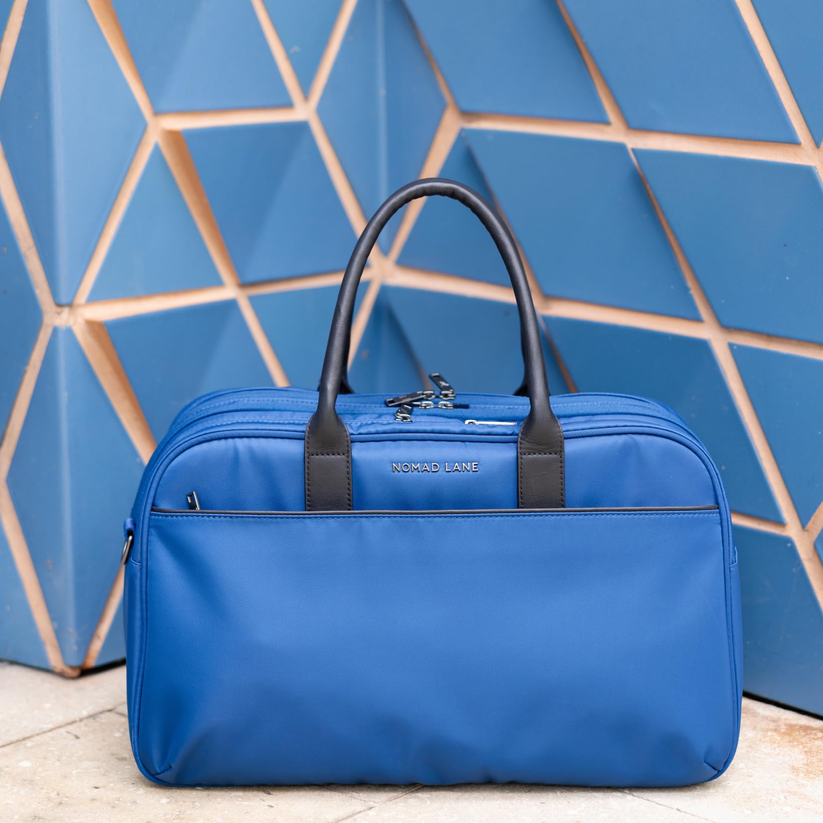 Nomad Lane The Bento Bag V4 - Durable & Lightweight Carry-On Duffel Luggage | Weekender Overnight Travel Bag for Men & Women | Perfect Personal Item for Air Travel & Weekend Getaways | Aegean Blue
