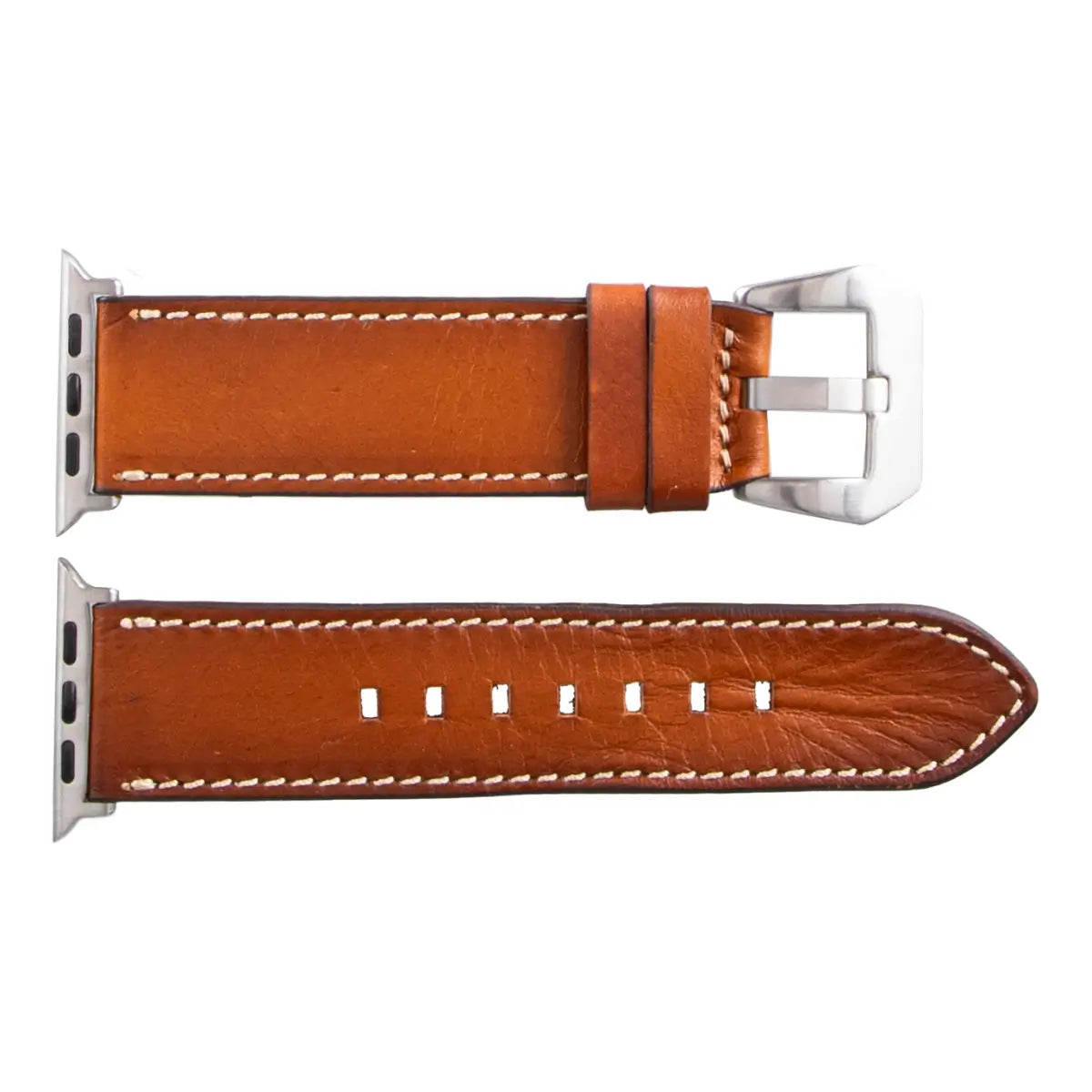 Premium Burnished Tan Leather Apple Watch Band for Men - Compatible with Era Series - Perfect for Business, Casual & Outdoor Activities
