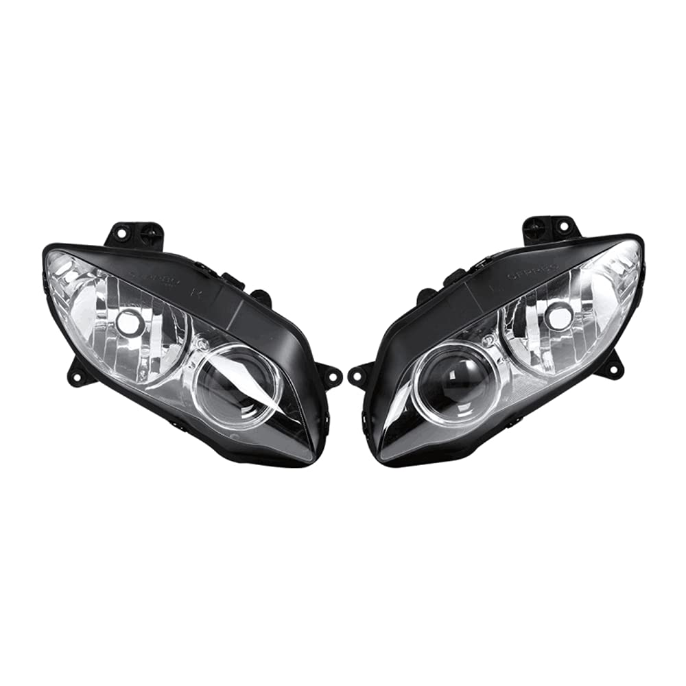 Yamaha YZF R1 2004-2006 & YZF1000R Motorcycle Headlight Assembly - Black Replacement Headlamp Cover for Enhanced Night Riding Safety | Perfect for Street Bikes, Commuting, and Long-Distance Touring