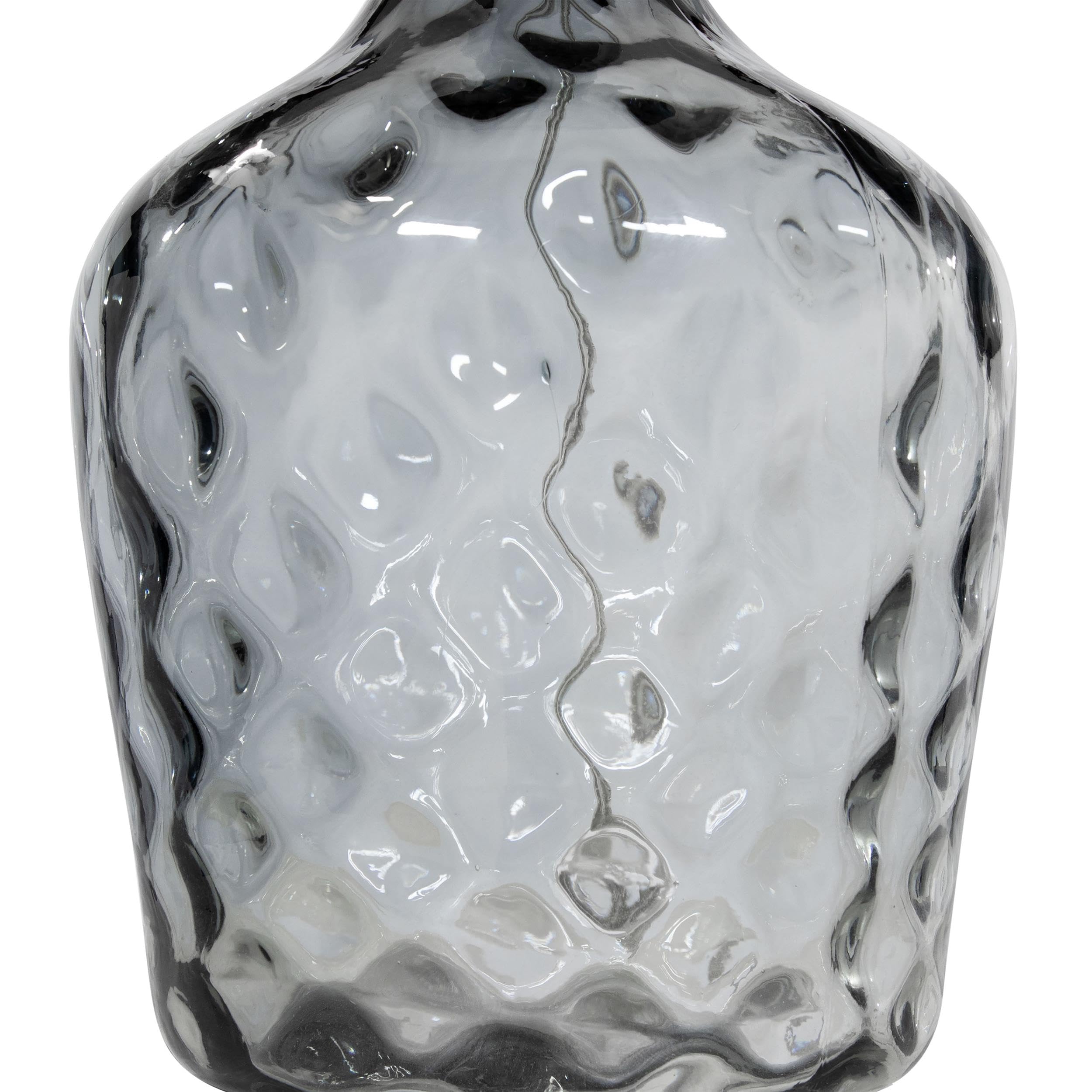Furniture of America Bellevue Modern Glass Hand Blown Table Lamp - Gray Contemporary Lighting for Living Room, Bedroom & Office Decor