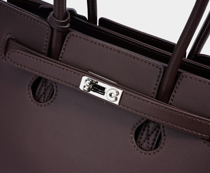 Premium Genuine Leather Work Tote Bag for Women - Professional Office Laptop Briefcase - Spacious & Stylish Business Handbag for Work, Travel & Daily Commute