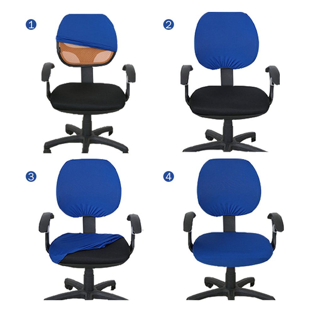 Melaluxe Universal Stretchable Office Chair Cover - Protective Slipcover for Computer & Rotating Chairs | Home Office, Gaming & Workspace Decor