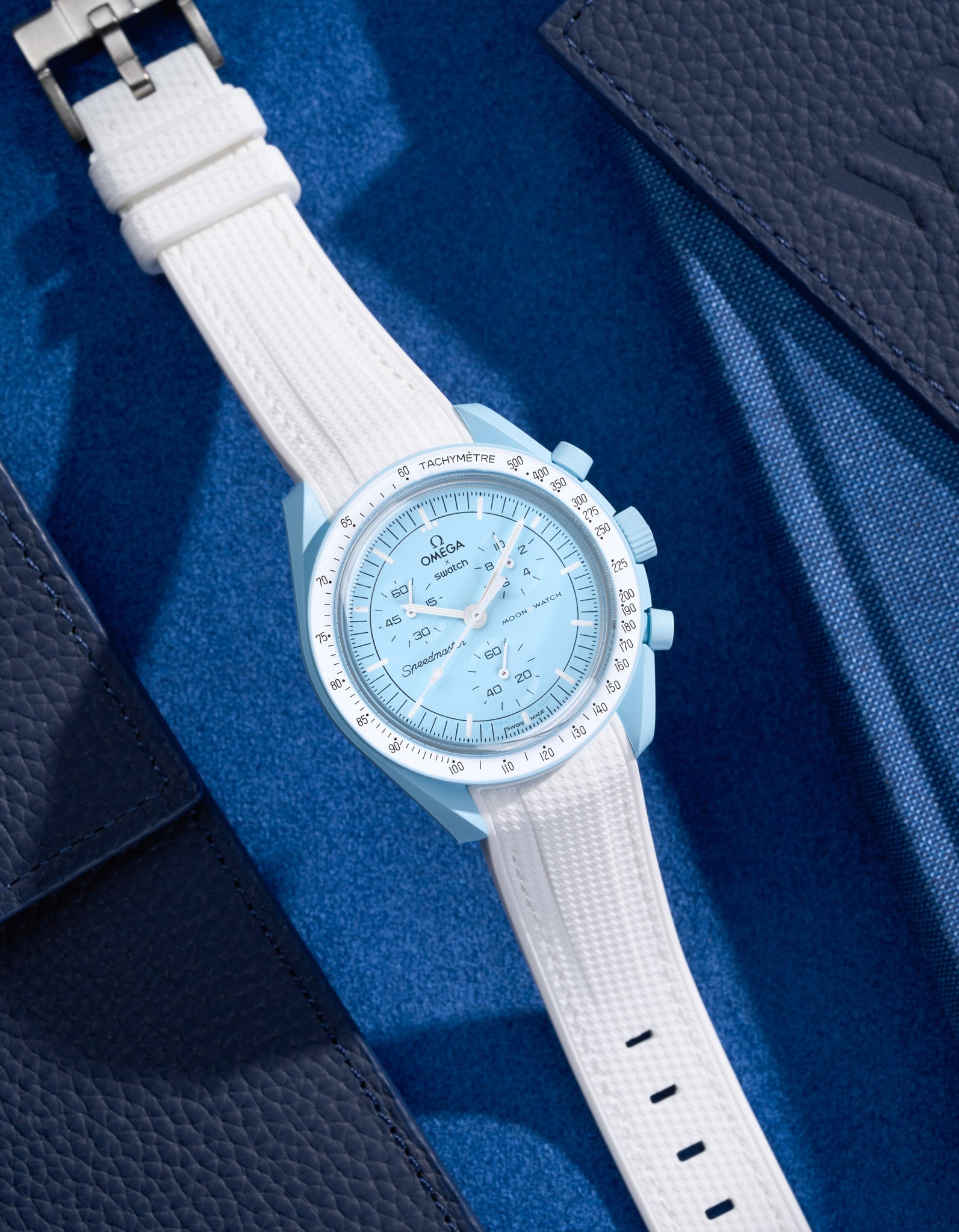 Omega x Swatch MoonSwatch Mission to Uranus Replacement Rubber Watch Band - Durable & Comfortable Strap for Space-Themed Watches | Perfect for Daily Wear, Sports & Collectors