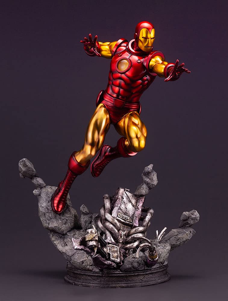 Marvel Avengers Iron Man FIN Art Statue Collectible Figure - Premium Superhero Home Decor for Marvel Fans & Collectors | Perfect for Display Shelf, Office Desk, or Gift for Comic Lovers
