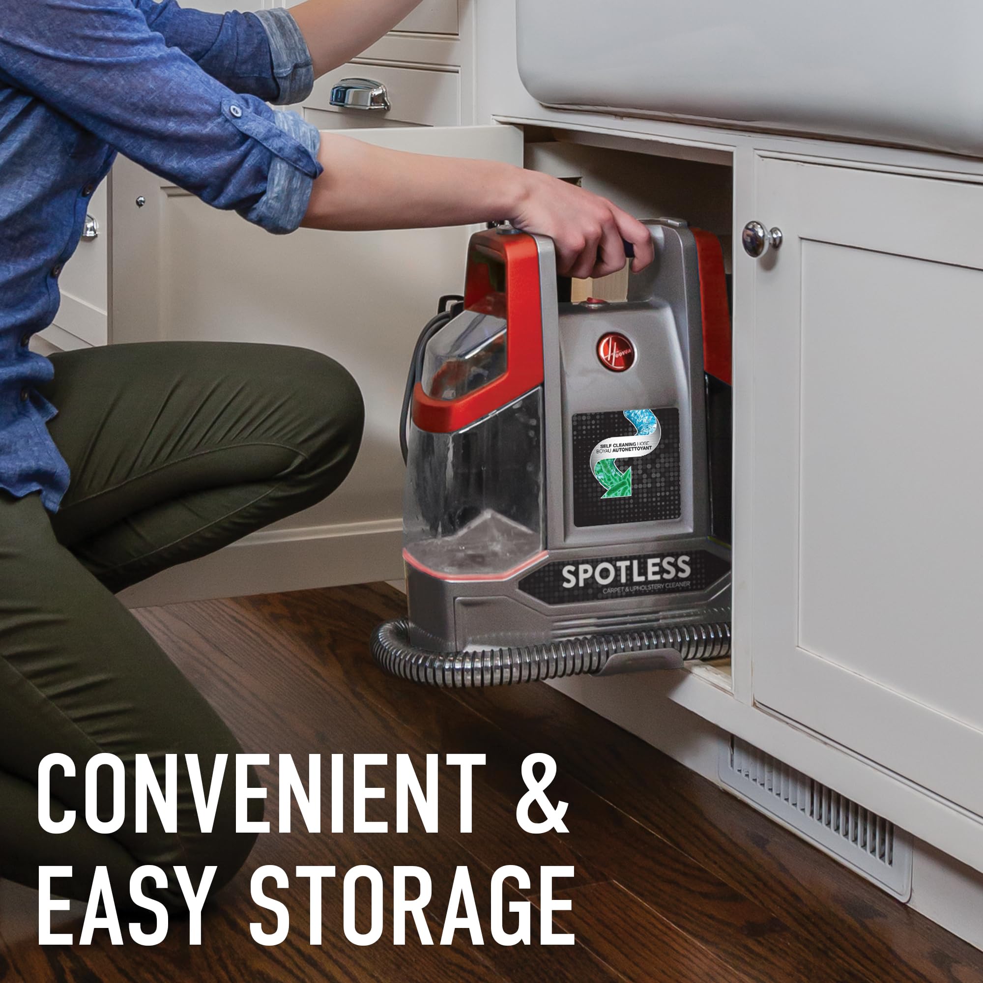 Hoover Spotless Portable Carpet & Upholstery Cleaner | Lightweight Car Shampooer | Pet Stain Remover for Home & Auto | Works with Hoover Cleaning Solutions | Perfect for Cars, Sofas & Pet Accidents