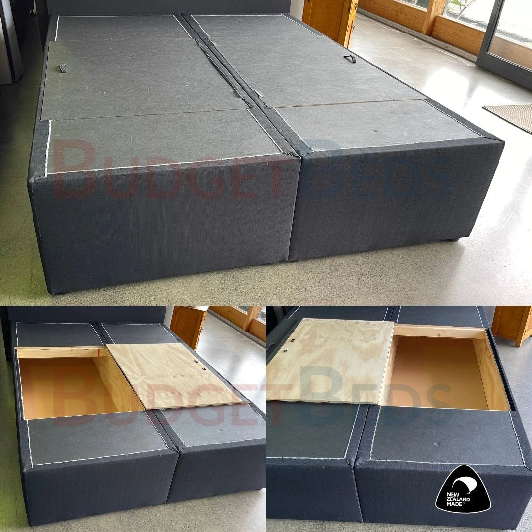 Premium NZ Made Super King Split Storage Bed Base - Durable & Spacious for Large Bedrooms | Perfect for Guest Rooms & Master Suites