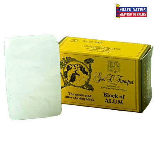 Geo F Trumper Large Block of Alum 100g - Natural Deodorant & Styptic for Men | Post-Shaving, Skin Care & First Aid Solution