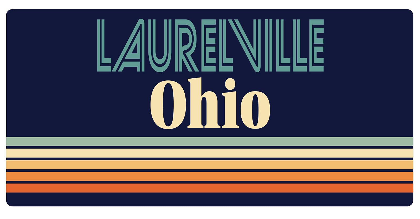 Vintage Retro Fridge Magnet 5 x 2.5 Inch - Laurelville Ohio Souvenir for Refrigerator, Metal Cabinet & Whiteboard - Perfect for Home, Office & Gifts