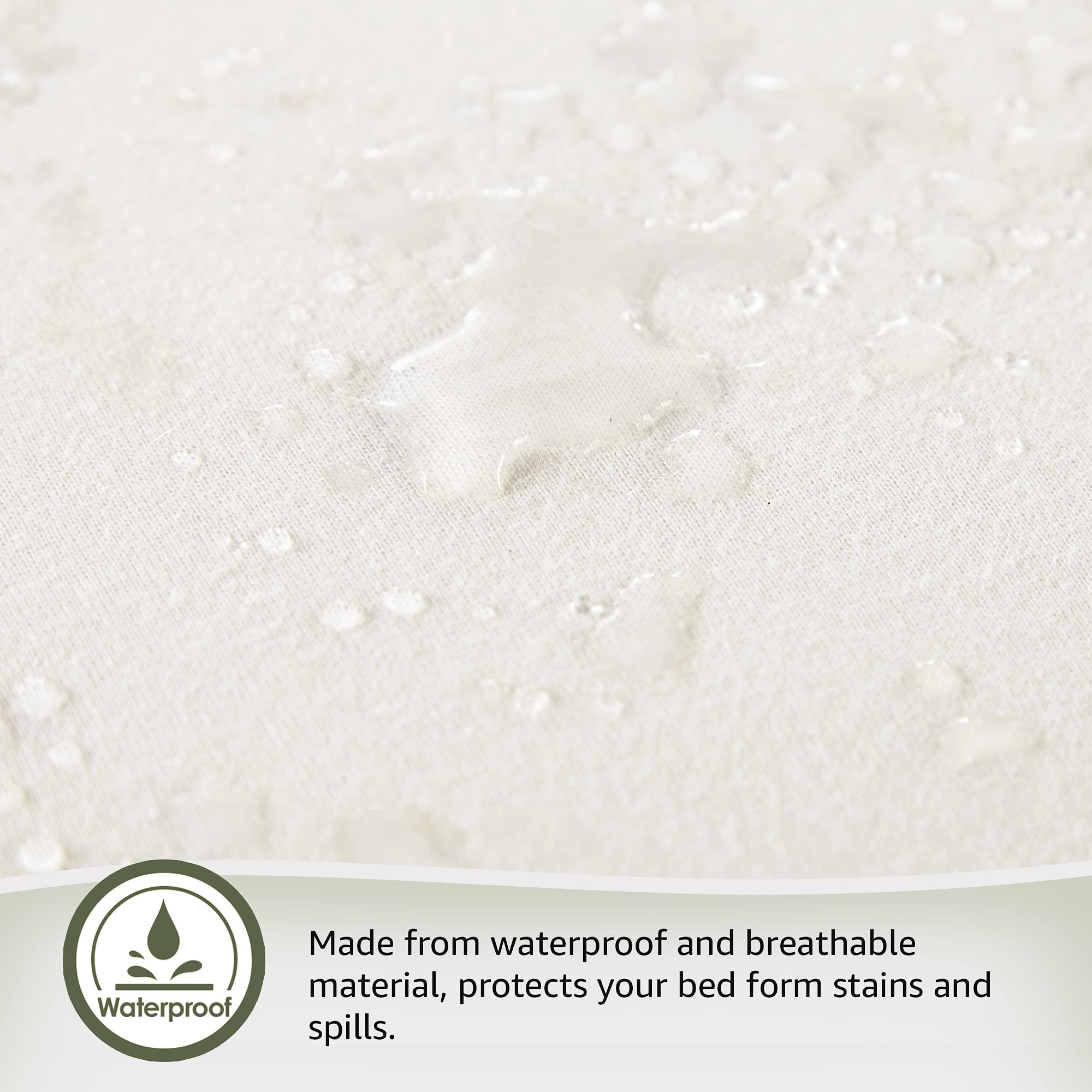 Organic Waterproof Mattress Protector Full Size - 100% Waterproof Mattress Pad with Quiet & Breathable Triple Layer Protection - Fairtrade & GOTS Certified - Machine Washable - Ideal for Kids, Allergy Sufferers & Bedwetting Protection - Perfect for Guest Beds & Dorm Rooms