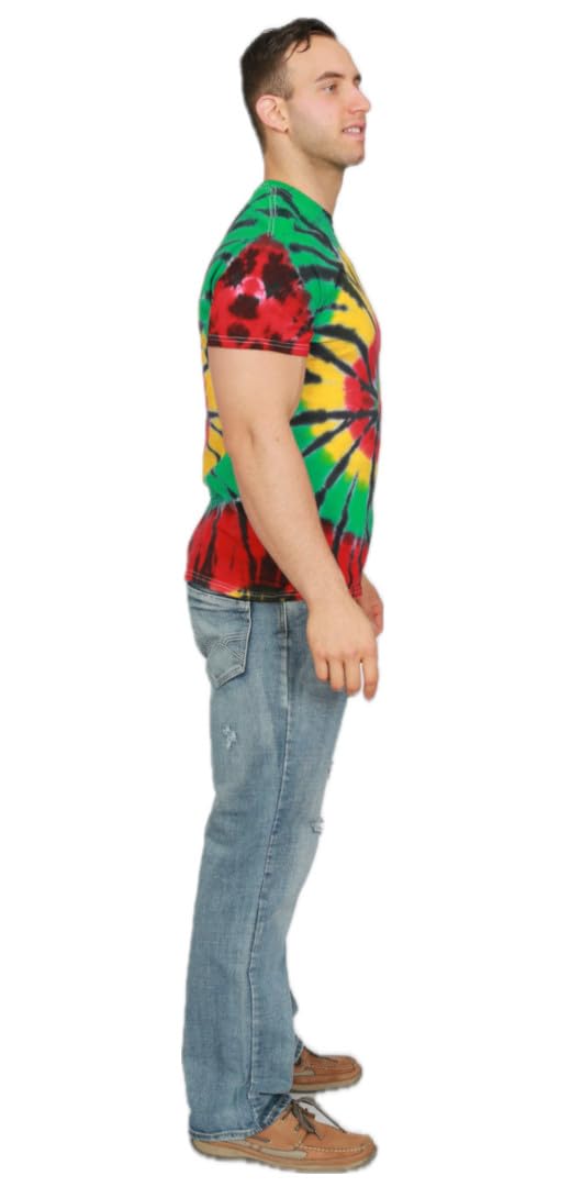 Vibrant Colortone Tie Dye T-Shirts for Men & Women - Soft Unisex Short Sleeve Cotton Tees - Perfect for Summer Festivals, Beach Outings & Casual Wear