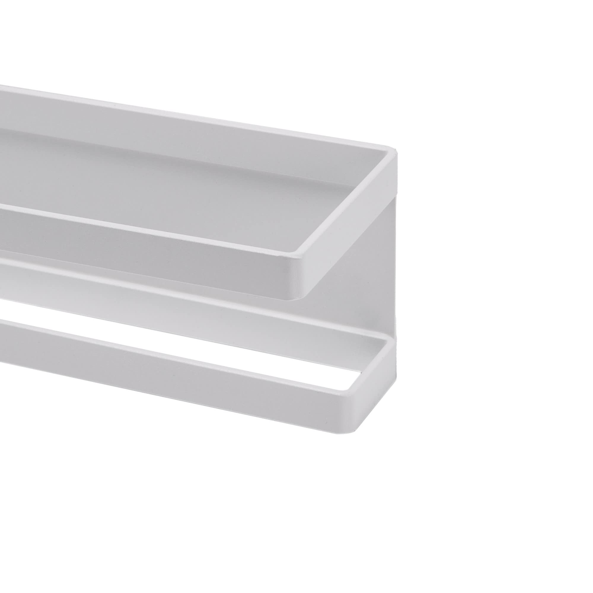 Stainless Steel Magnetic Paper Towel Holder for Kitchen & Bathroom - Space Saving White Metal Towel Rack for Cabinets, Fridge & Office Use