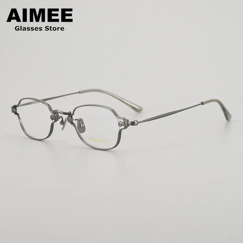 Aimee Unisex Full Rim Square Oval Titanium Eyeglasses 13186 - Lightweight & Durable Frame for Men & Women - Perfect for Reading, Work & Everyday Use