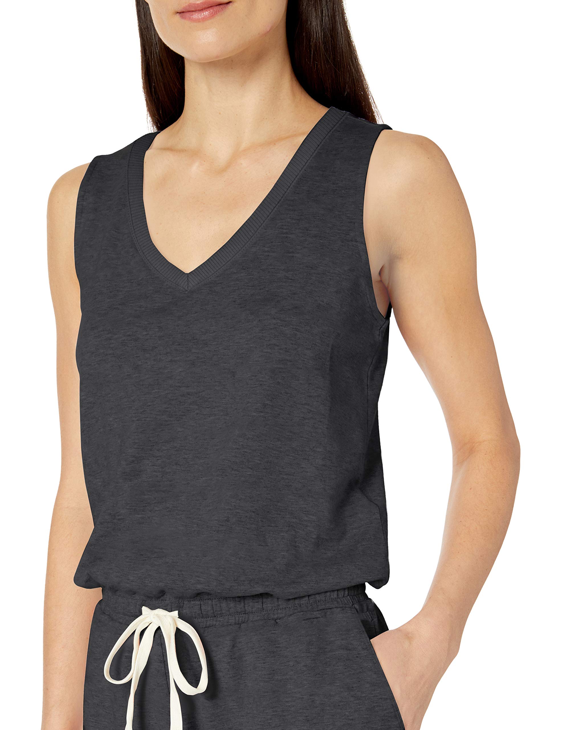 Amazon Essentials Women's Studio Terry Romper - Soft Lounge Jumpsuit for Women, Comfortable Sleepwear & Casual Wear, Perfect for Home Relaxation, Yoga, and Travel