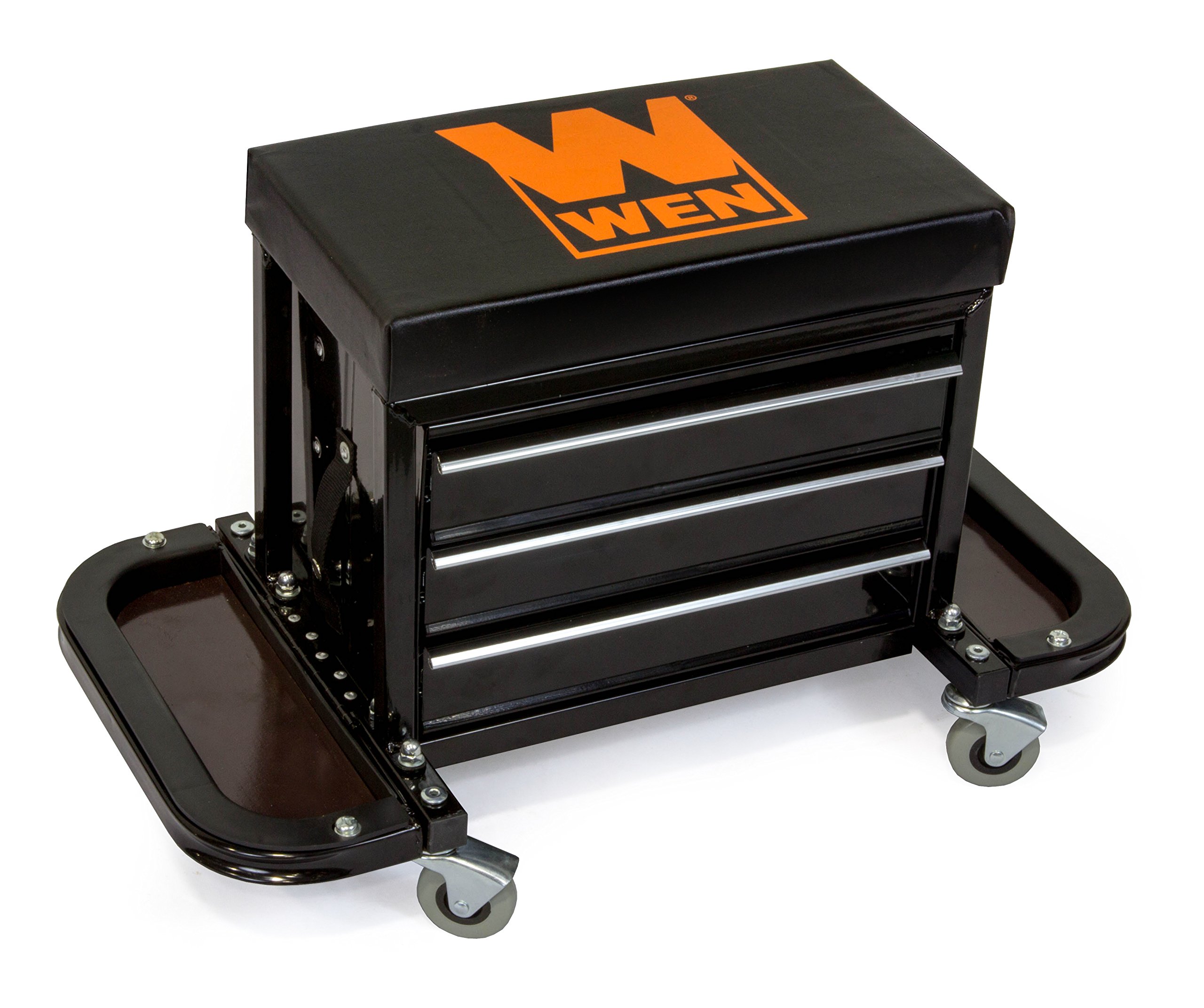 WEN GG1350 350-Pound Capacity Rolling Tool Chest with Glider Seat - Heavy Duty Garage Storage for Mechanics & DIY Enthusiasts | Perfect for Workshops, Garages & Auto Repair Shops