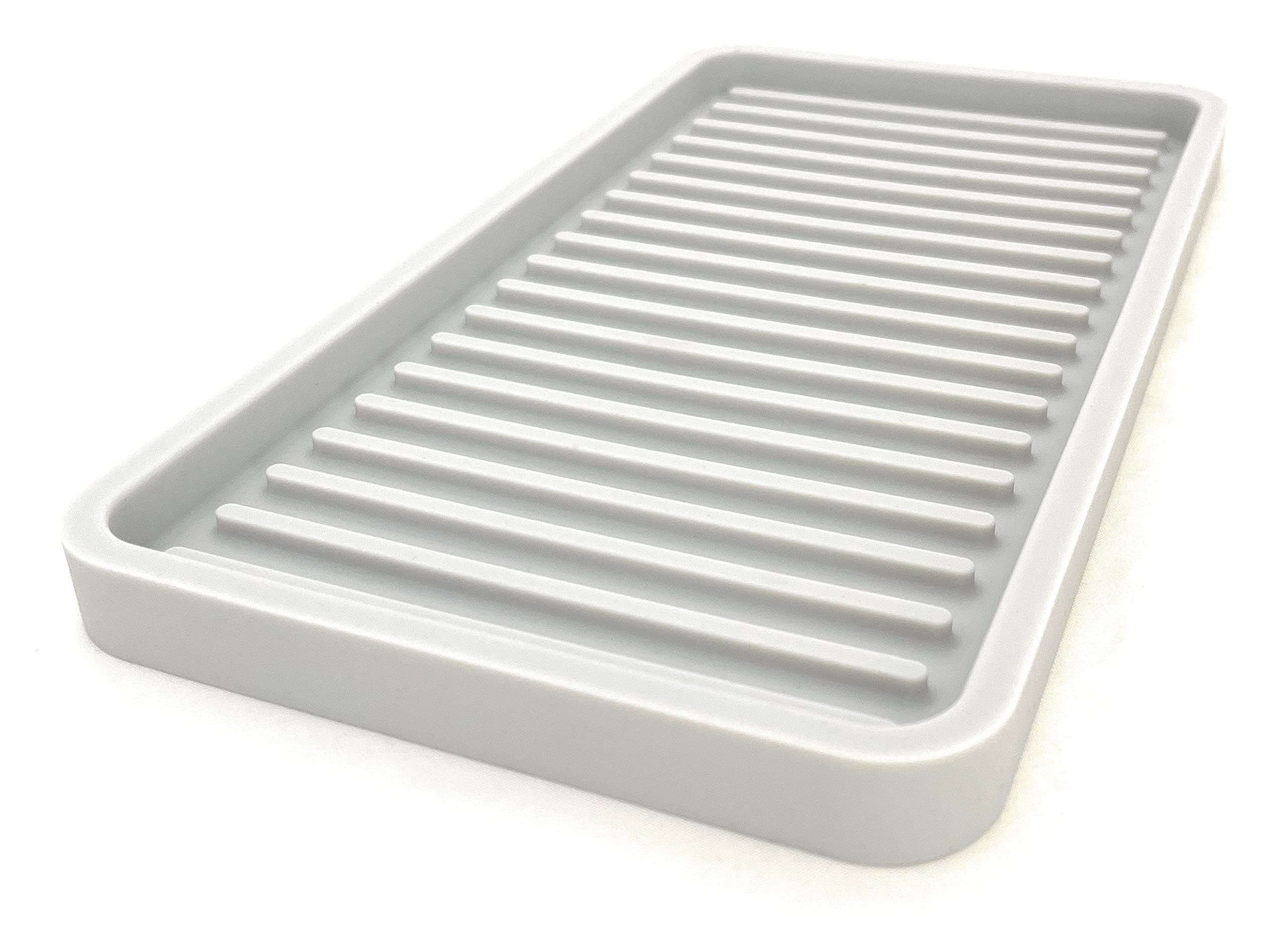Happitasa Silicone Kitchen Sink Organizer Tray - Sponge Holder & Countertop Protector | Bathroom & Kitchen Soap Dish Dispenser Tray (10