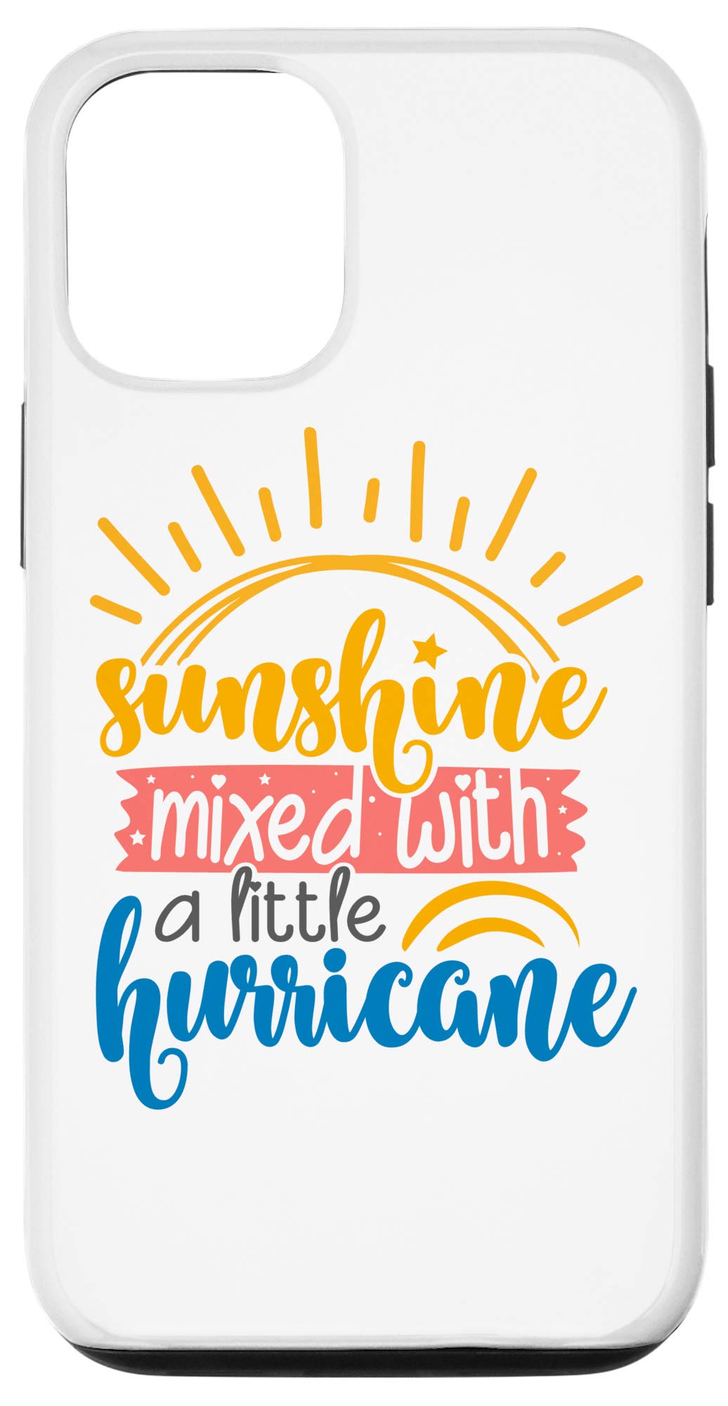 iPhone 12/12 Pro Case for Women - Cute Sunshine & Hurricane Design Protective Phone Cover - Perfect for Everyday Use, Travel & Outdoor Activities