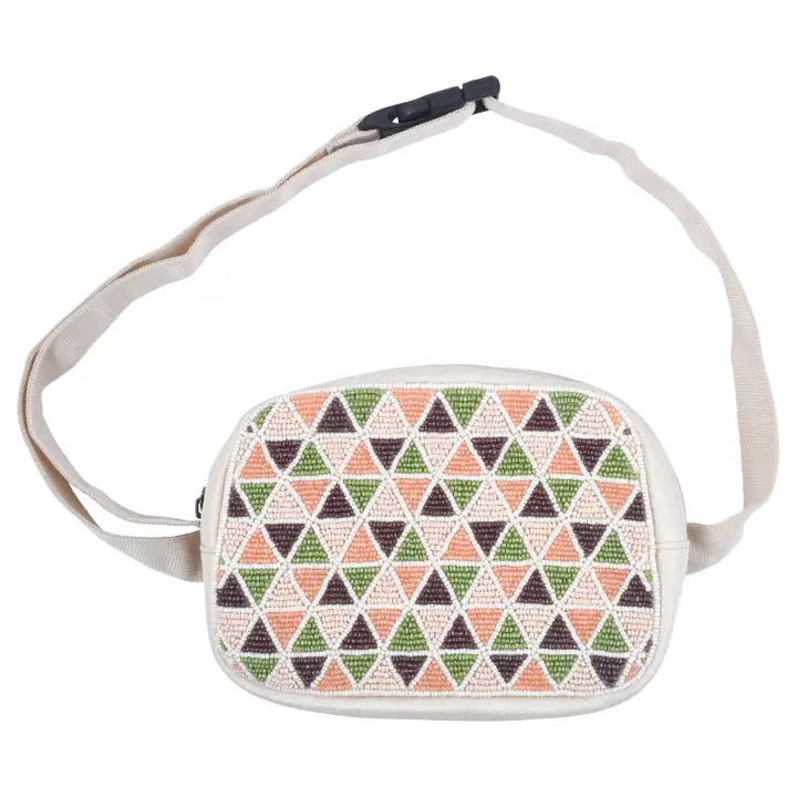 Handmade Beaded Belt Bag for Women - Stylish Crossbody Waist Pack with Adjustable Strap - Perfect for Festivals, Travel, and Everyday Use