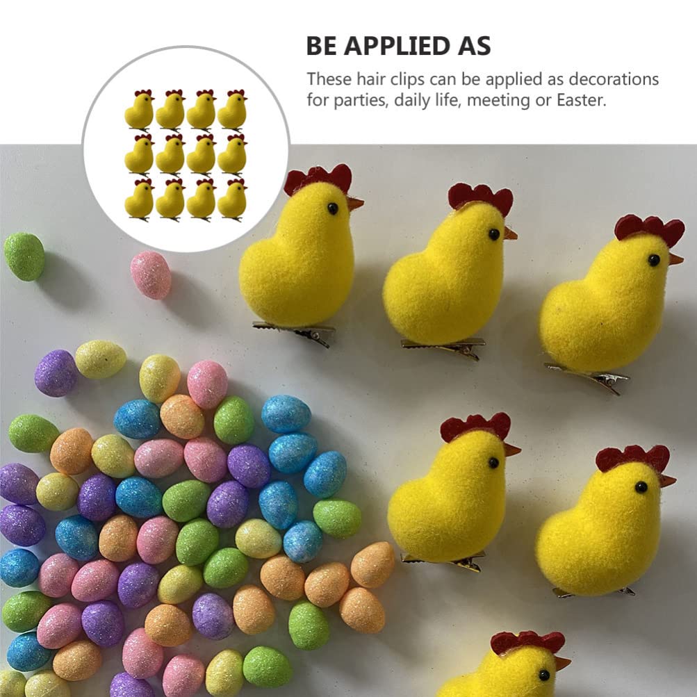 Yellow Chick Hair Clips - 12Pcs Cute Easter Alligator Barrette Hairpins for Girls, Women | Easter Party Favors, Spring Hair Accessories, Gift Fillers