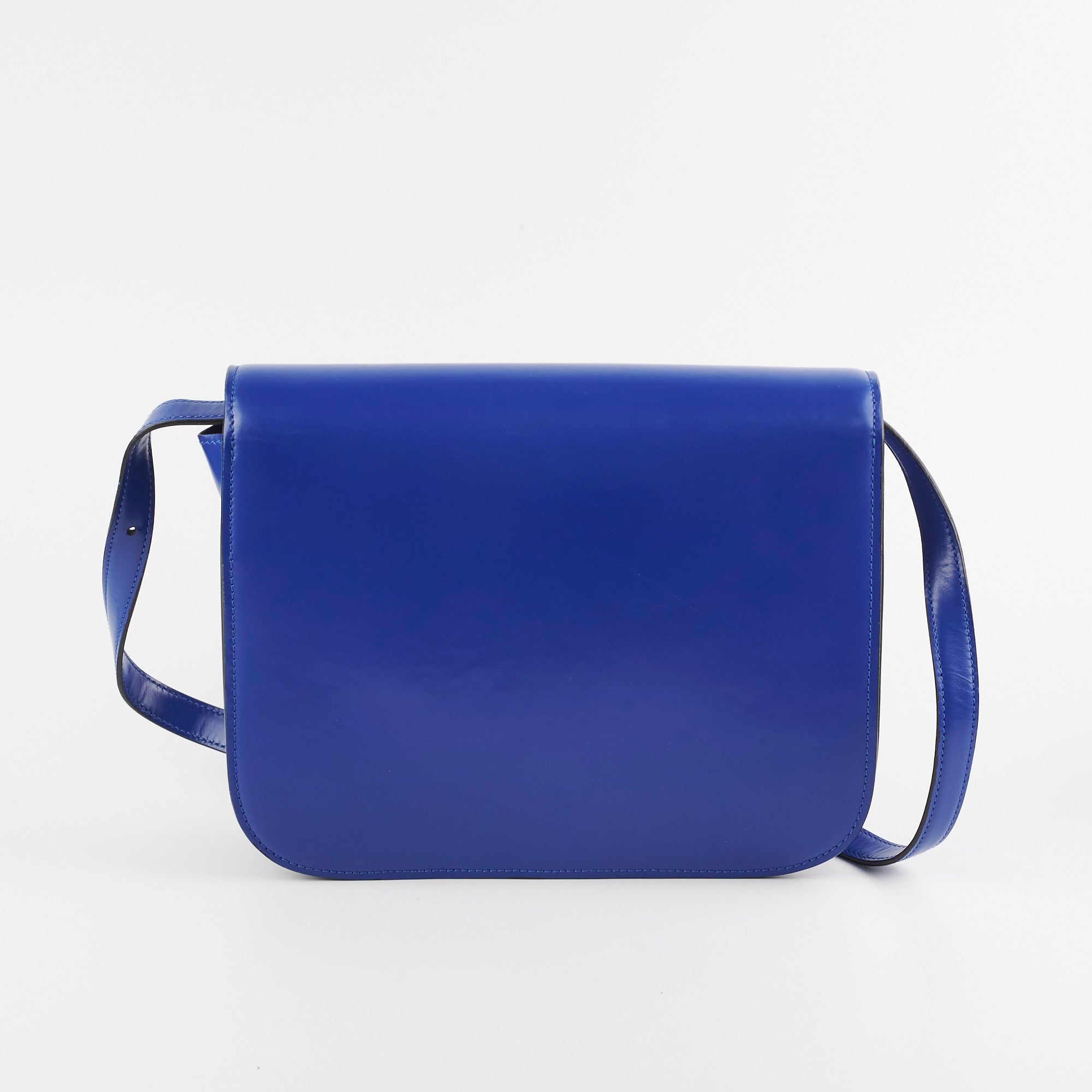 Celine Medium Royal Blue Box Crossbody Bag - Luxury Leather Shoulder Bag for Women | Perfect for Work, Travel & Evening Events
