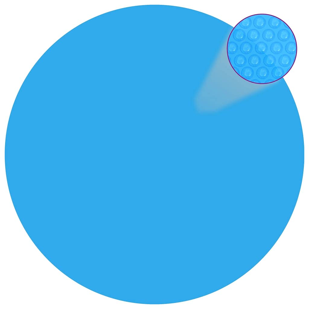 SKM 192-Inch Round Pool Cover - Heavy Duty PE Material, Blue - Perfect for Above Ground & Inground Pools, All-Season Protection