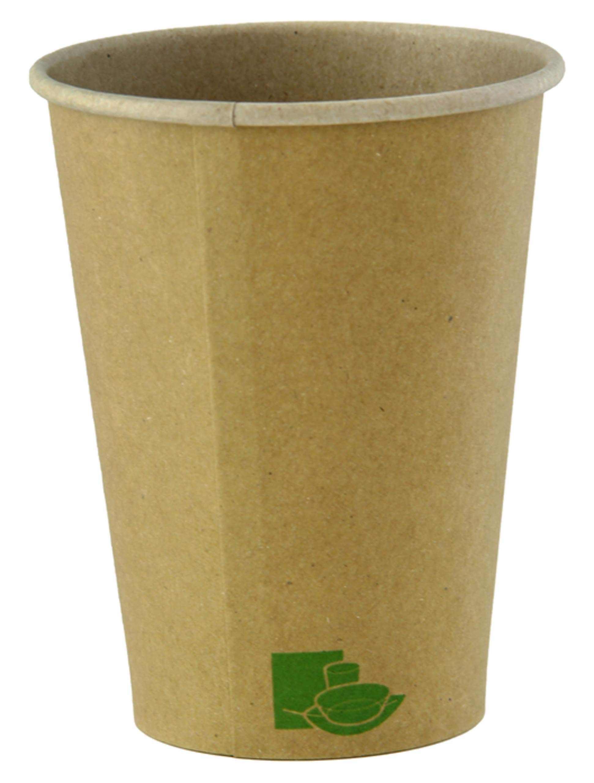 PacknWood 210GCZEN12 - 12oz Eco-Friendly Compostable Kraft Paper Coffee Cups (1000-Pack) - Biodegradable Hot/Cold Drink Cups for Coffee, Tea, Parties & Office Use - Sustainable Disposable To-Go Cups