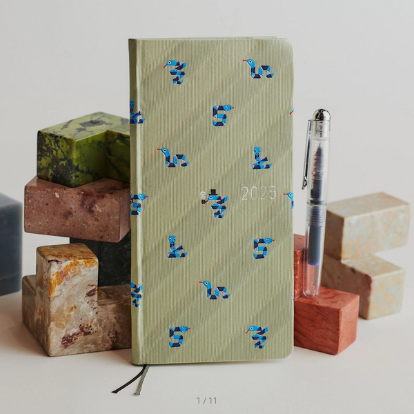 Hobonichi Techo 2025 Bow & Tie Snake Toy Weeks Hardcover Planner - Weekly Horizontal Layout, January Start, Monday Start, English Edition - Perfect for Journaling, Scheduling & Productivity Tracking