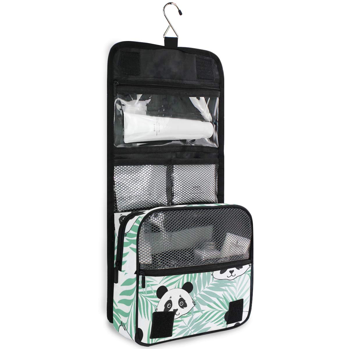 Cute Panda Travel Toiletry Bag - Hanging Cosmetic Organizer for Women & Men | Perfect for Vacation & Gym