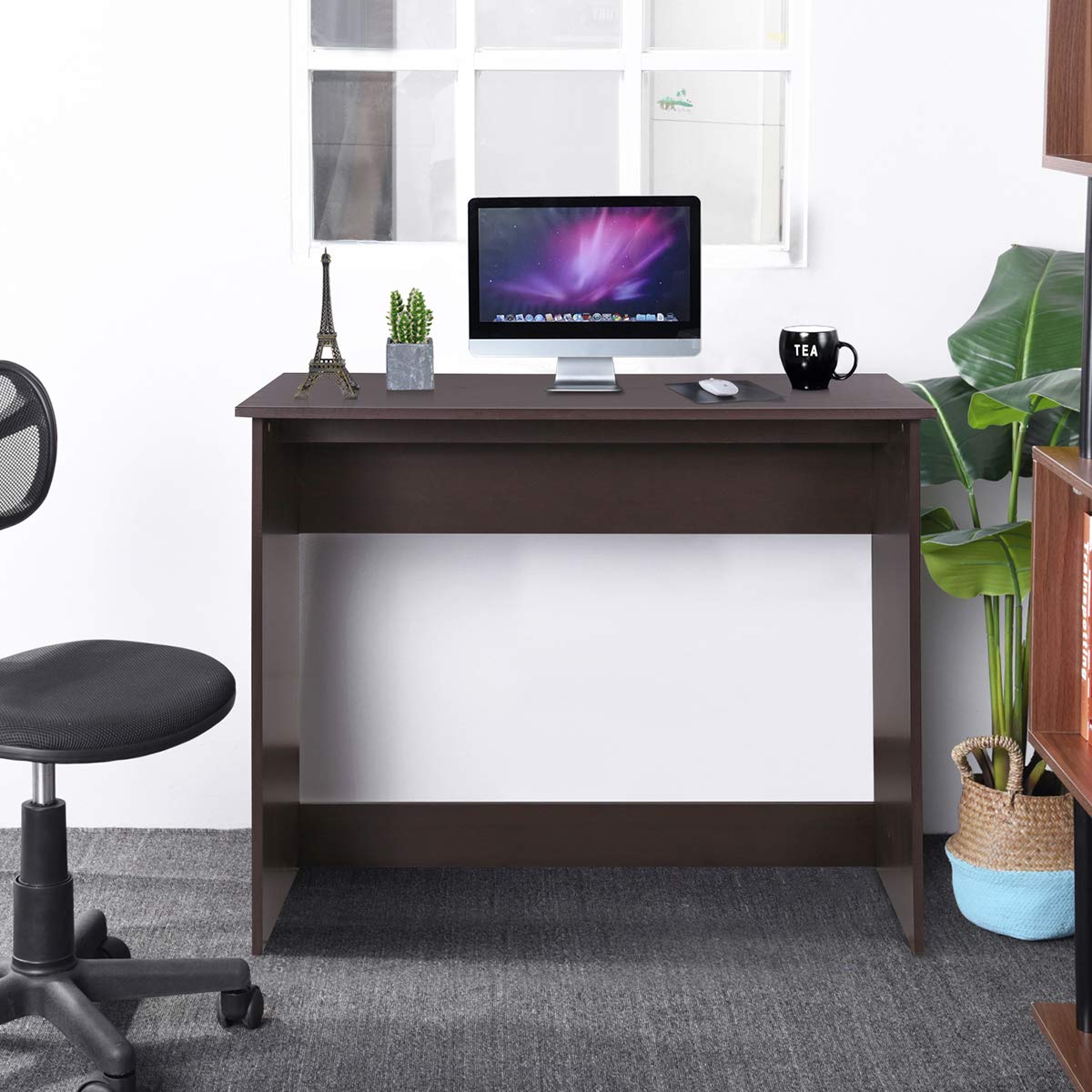Solid Wood Computer Desk - Sturdy & Spacious Home Office Desk for Work & Study - Perfect for Remote Work, Gaming & Writing