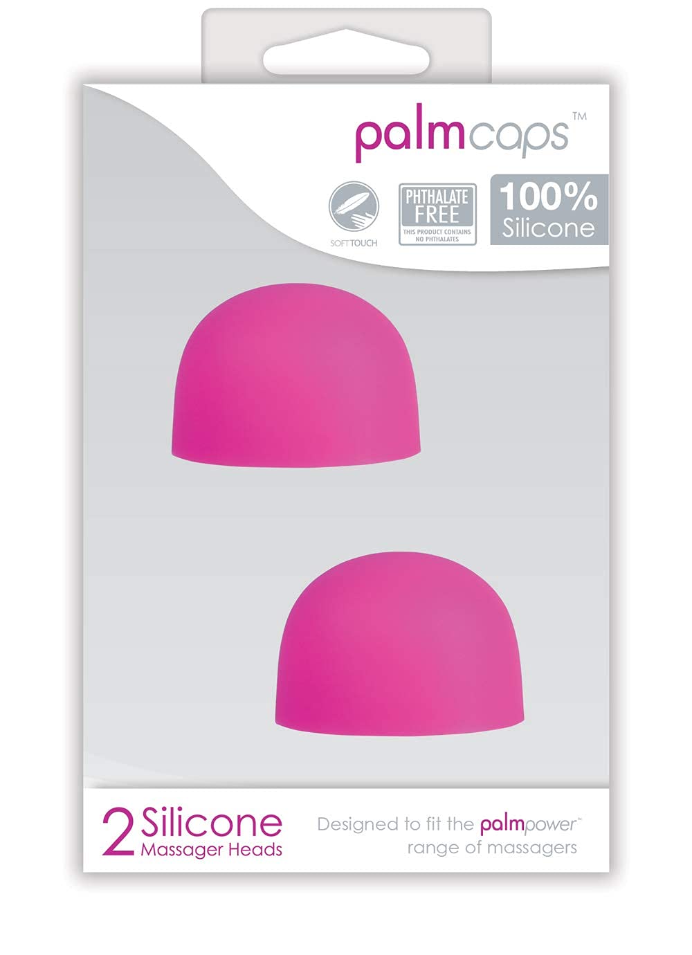 PalmPower Massager Replacement Silicone Heads - 2 Pack, Easy to Remove & Clean, 100% Soft Silicone Caps for PalmPower Massagers (Pink) | Perfect for Deep Tissue Therapy & Muscle Relaxation at Home or Spa