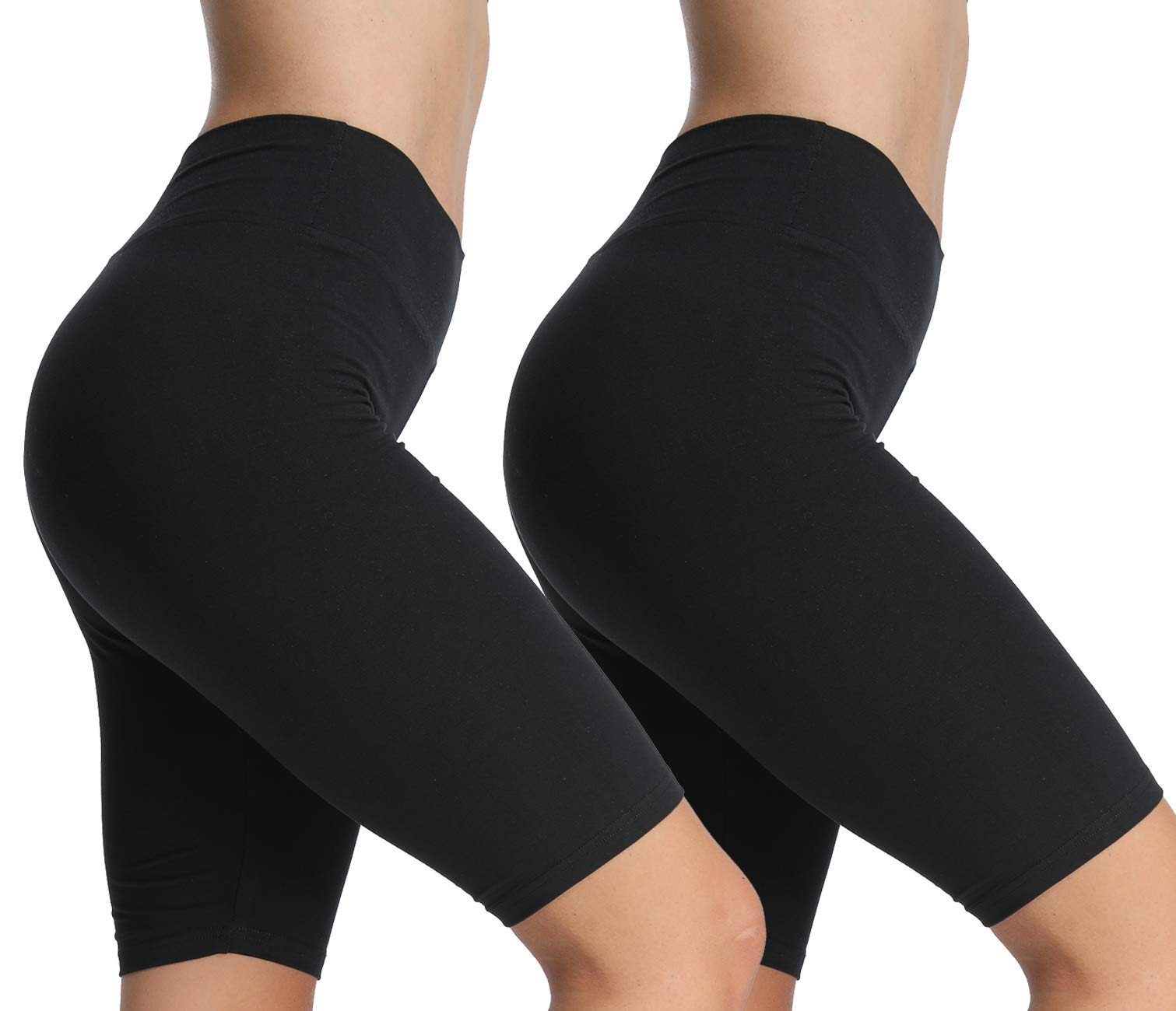 4HOW Women's High Waisted Biker Shorts - Anti-Chafing Yoga Workout Underwear for Running, Cycling & Gym - Seamless Boy Shorts for Activewear & Lounge Wear