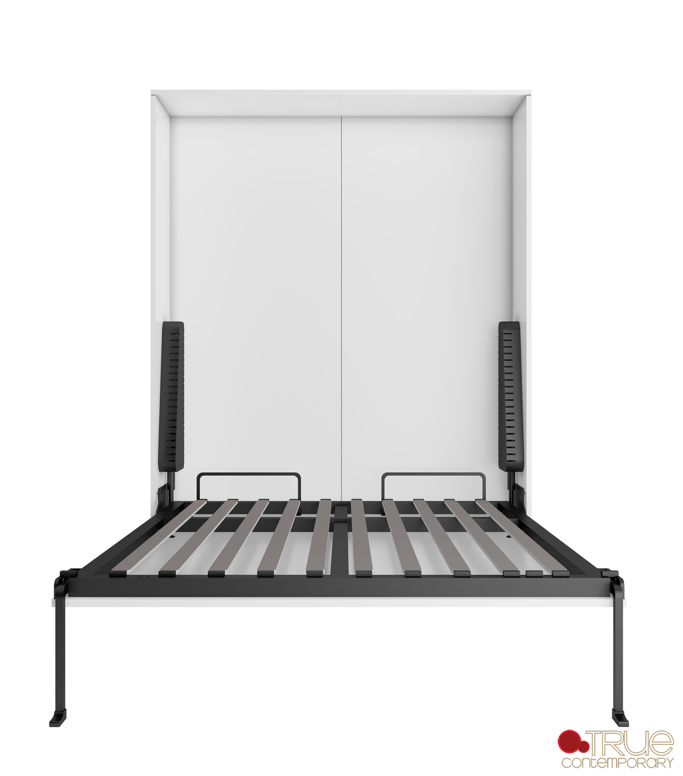Wallie White Vertical Murphy Wall Pull Down Bed - Space Saving Foldable Bed for Small Rooms, Apartments & Guest Rooms - Available in Twin, Full & Queen Sizes - Perfect for Studio Apartments, Home Offices & Vacation Homes