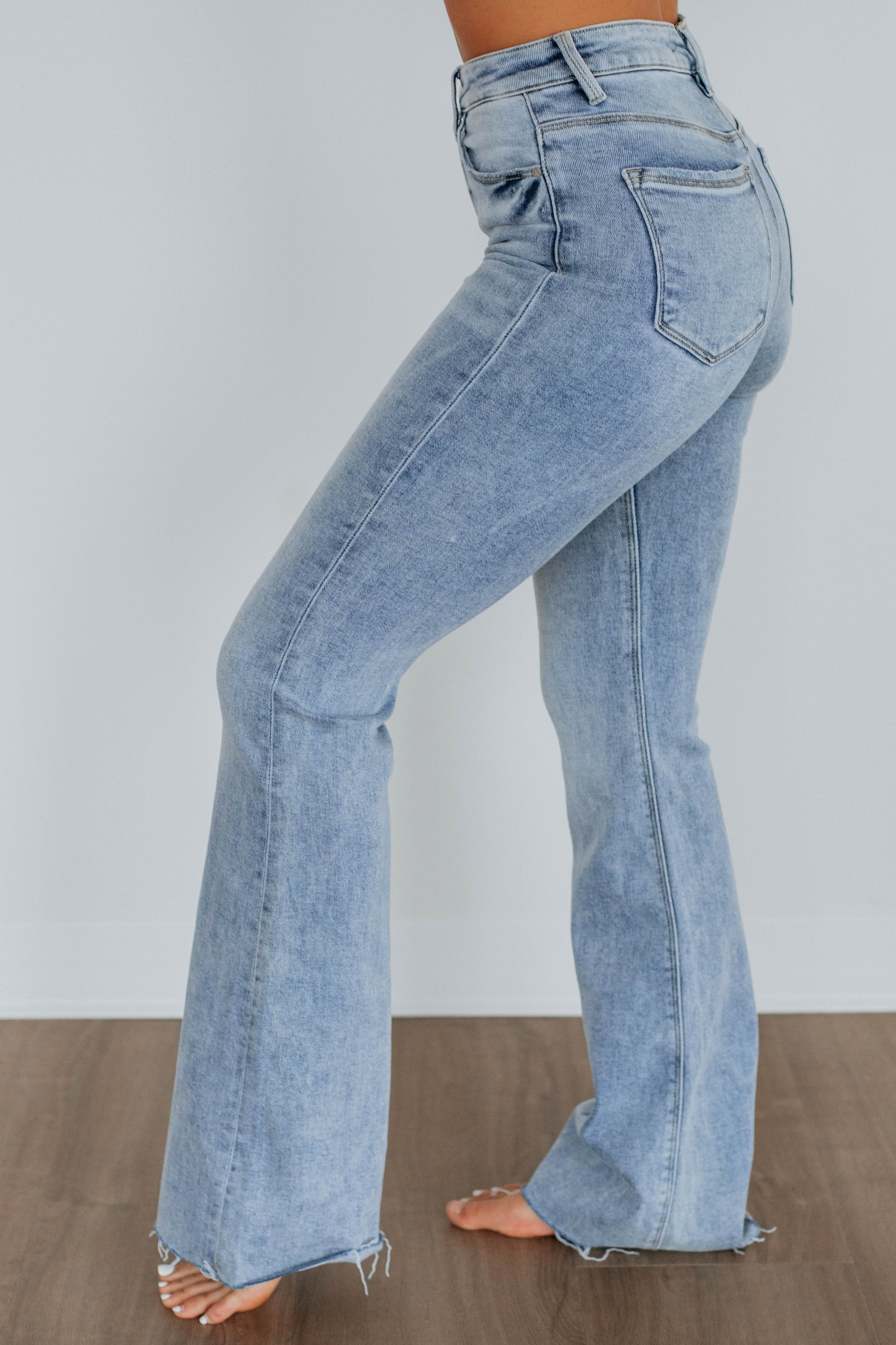 Arya Risen Light Wash Distressed Denim Jeans for Women - High Waisted Skinny Jeans with Stretch - Perfect for Casual Outfits & Streetwear Fashion