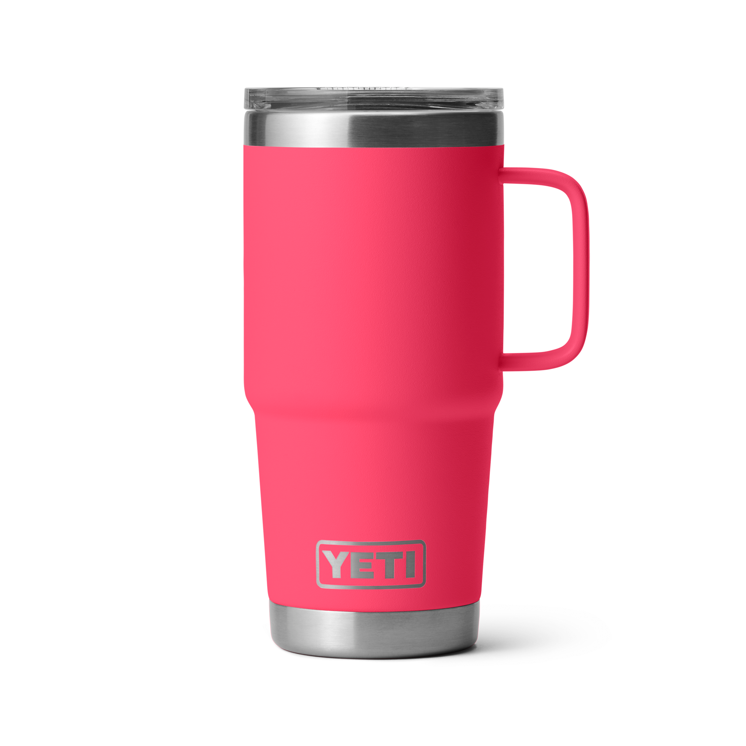 **20 oz Rambler Travel Mug - Insulated Stainless Steel Vacuum Flask, Bimini Pink - Perfect for Coffee, Tea & Hot/Cold Drinks On-The-Go**