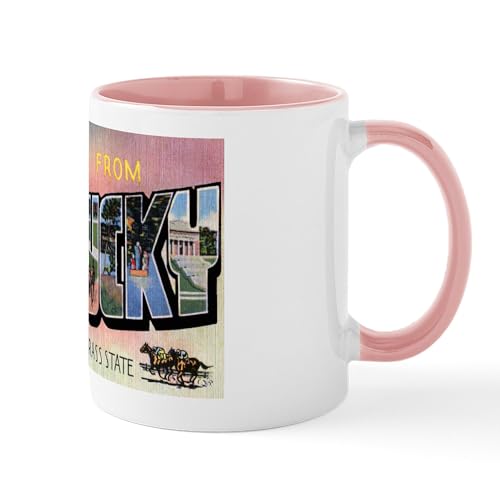 White/Pink Inside - Kentucky Greetings Mug
