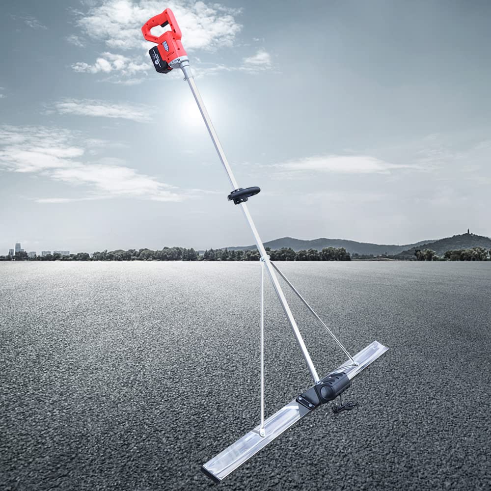 **YIYIBYUS Cordless Concrete Screed Finishing Tool - 4.92FT Stainless Steel Board, Vibratory Power Kit for Smooth Cement Surfaces - Perfect for Driveways, Patios & Floor Leveling**