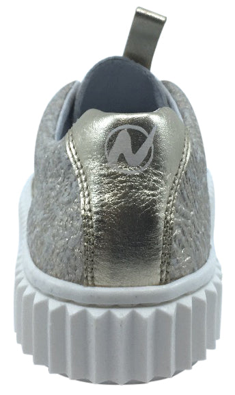 Naturino Kids' Gold Metallic Leather Slip-On Sneakers - Comfortable Low Top Casual Shoes for Boys & Girls | Perfect for School, Playdates & Everyday Wear