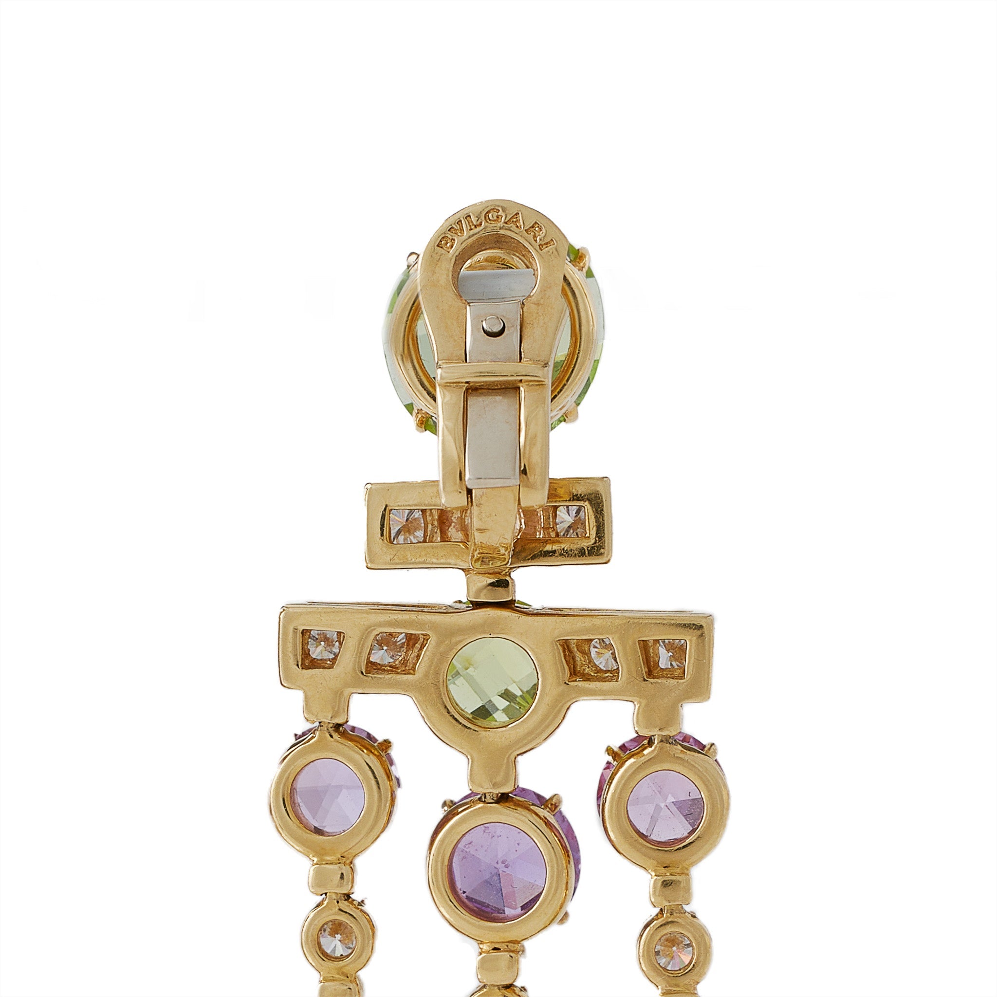 Bulgari Rome Tourmaline & Peridot Drop Pendant Earrings | Luxury Gemstone Jewelry for Women | Perfect for Weddings, Parties & Special Occasions
