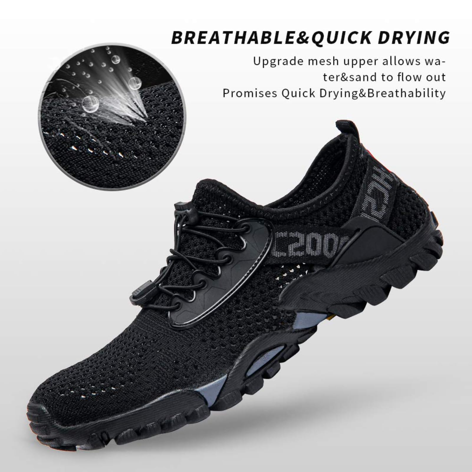 SOBASO Quick Drying Water Shoes for Women & Men - Lightweight Hiking, Swimming, Beach, Fishing, Diving, Sailing - Perfect for Water Sports, River Walking and Travel Adventures