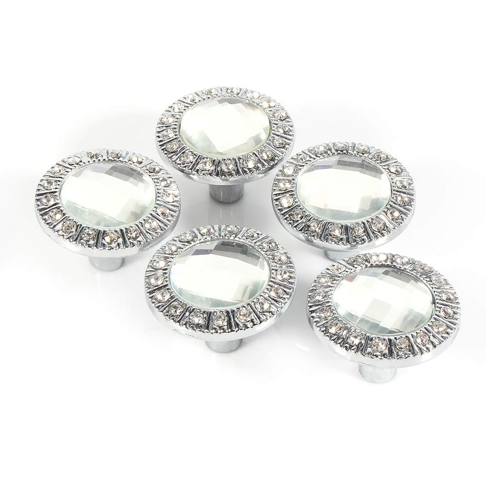 EVTSCAN 10-Pack Clear Diamond Crystal Glass Cabinet Knobs - Elegant Drawer & Wardrobe Door Pull Handles for Home Decor & Furniture Upgrade (Perfect for Bedroom, Kitchen, Bathroom Cabinets)