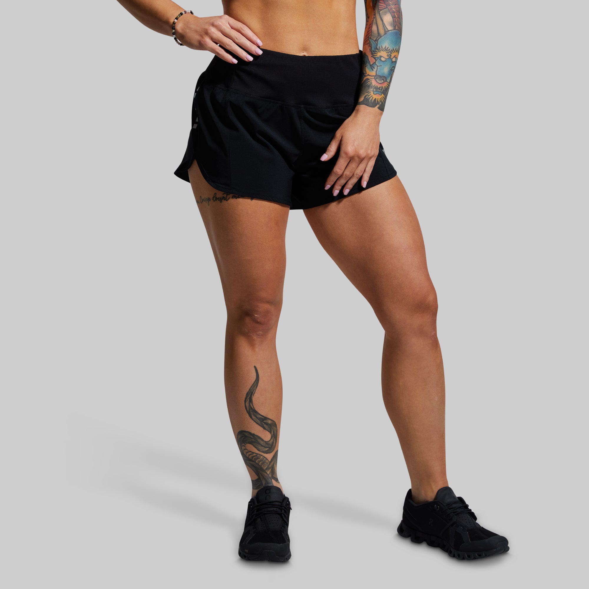 Women's High Waist Workout Shorts - Breathable Running Yoga Gym Athletic Shorts for Women (Black) - Perfect for Running, Yoga, Gym & Casual Wear
