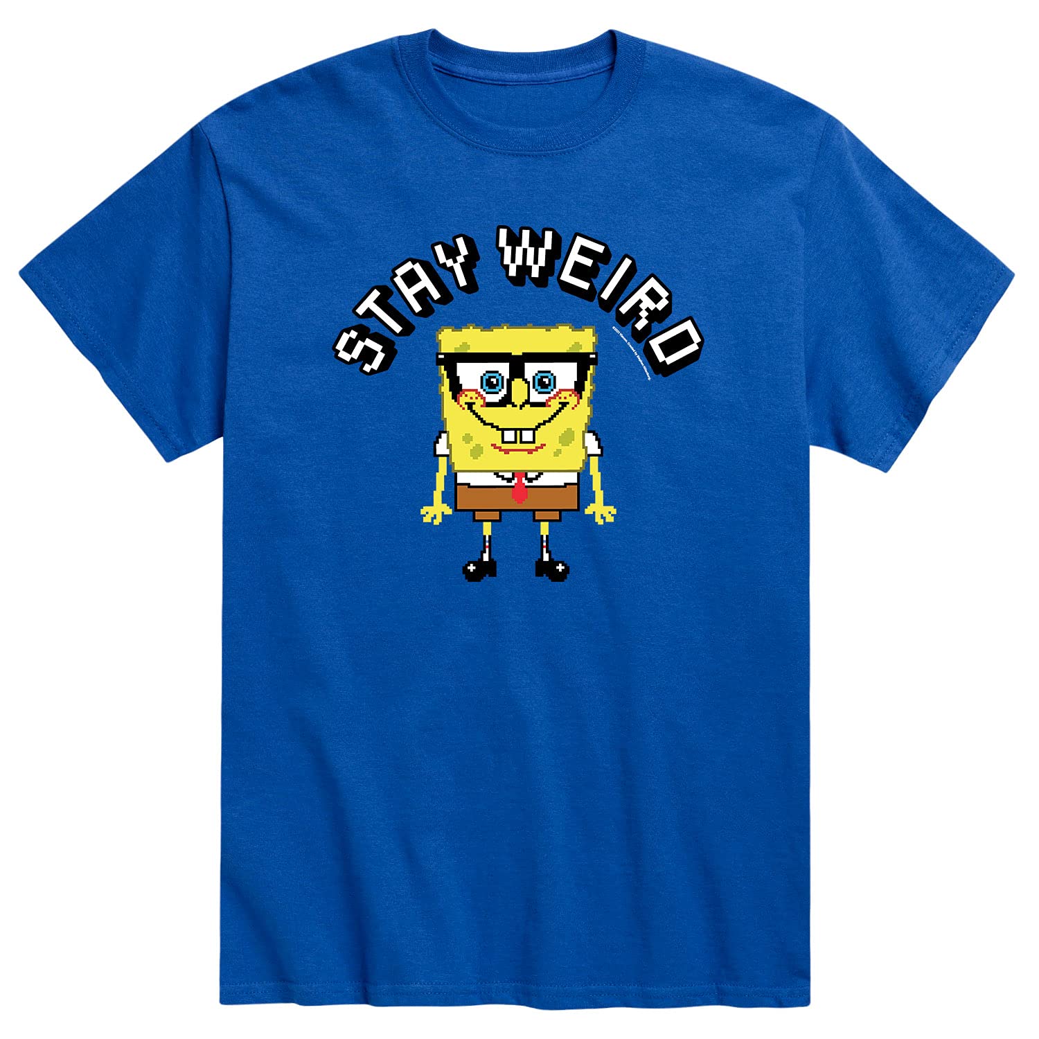 Spongebob Squarepants Stay Weird Graphic T-Shirt for Men - Funny Cartoon Short Sleeve Tee - Casual Wear, Gift for Fans, Lounge & Everyday Outfits