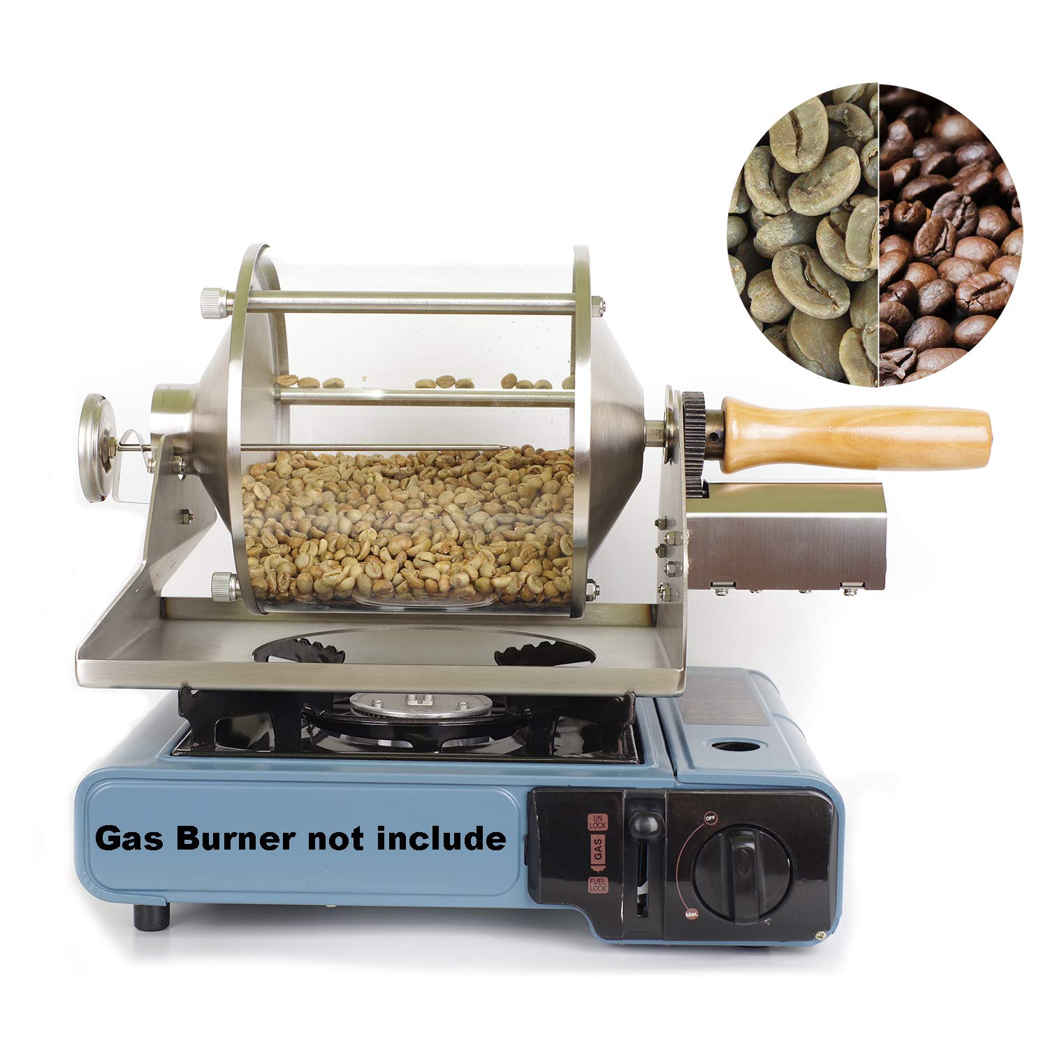 Commercial Grade Gas Coffee Roaster Machine - Home & Small Business Coffee Bean & Peanut Roaster for Fresh Artisanal Roasting | Perfect for Coffee Shops, Home Brewing & Gift Giving
