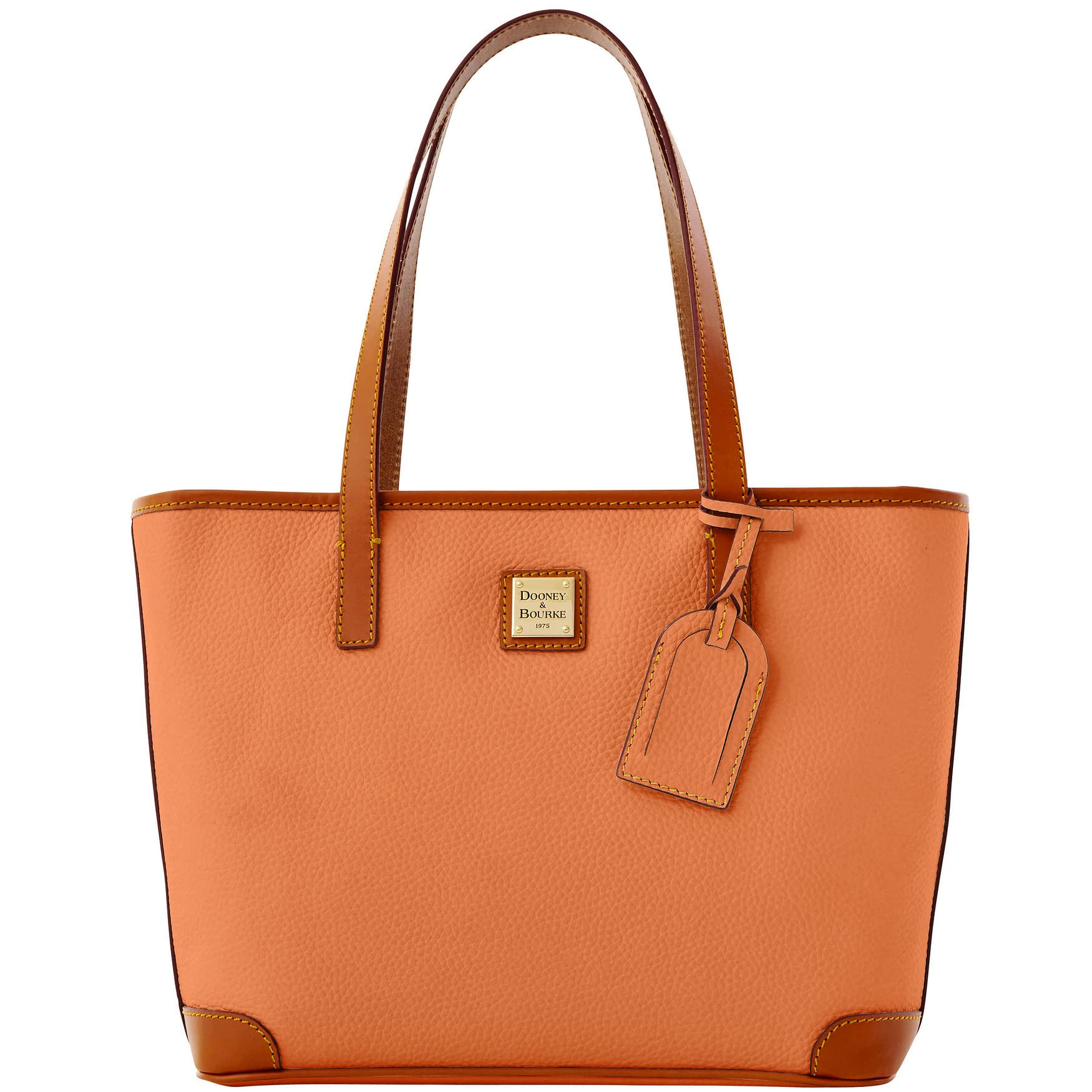 Dooney & Bourke Pebble Grain Charleston Tote Handbag for Women - Apricot Leather Shoulder Bag, Spacious Work Tote with Zip Top - Perfect for Office, Travel & Everyday Use