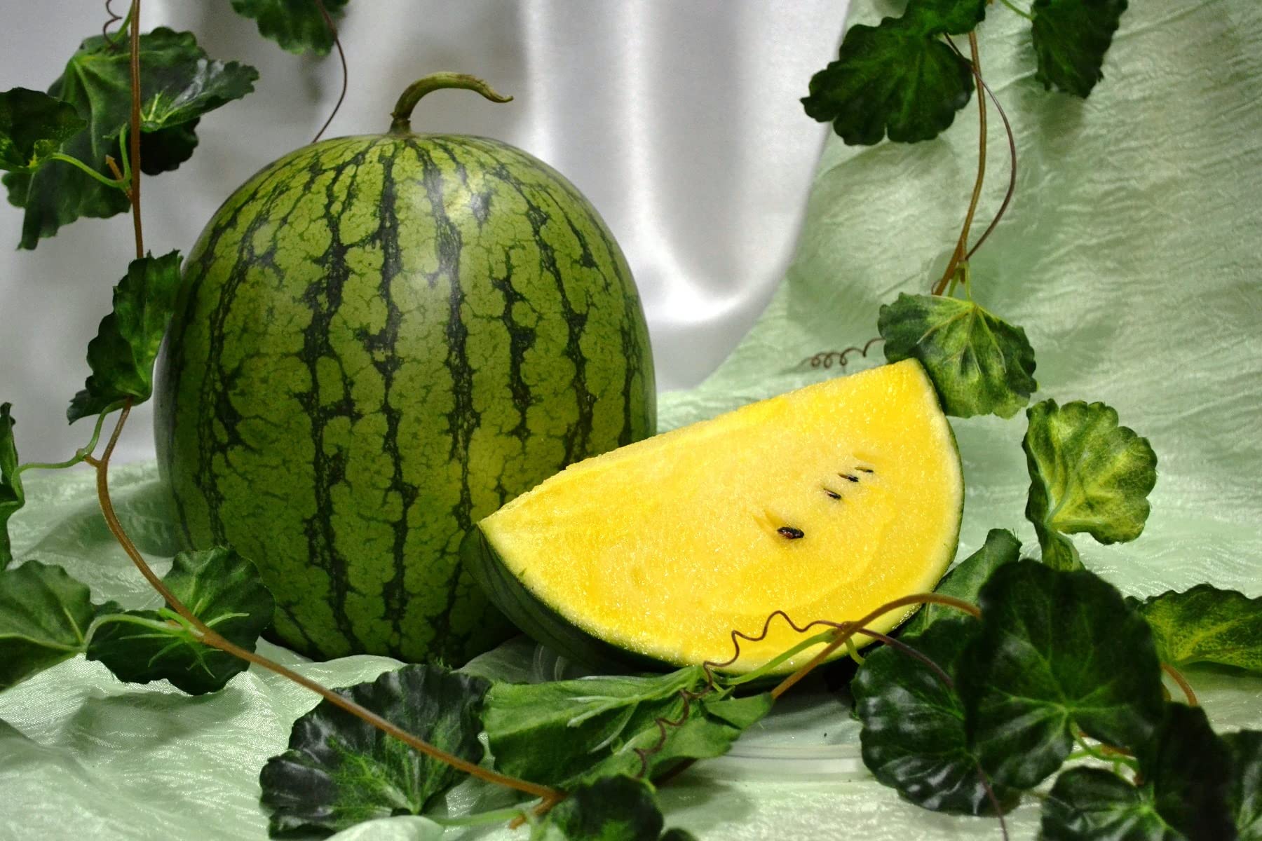 30+ Yellow Flesh Doll Babies Desert King Watermelon Seeds (Not Seedless) - Sweet Juicy Melon for Home Gardening, Farmers Market & Fresh Fruit Snacking